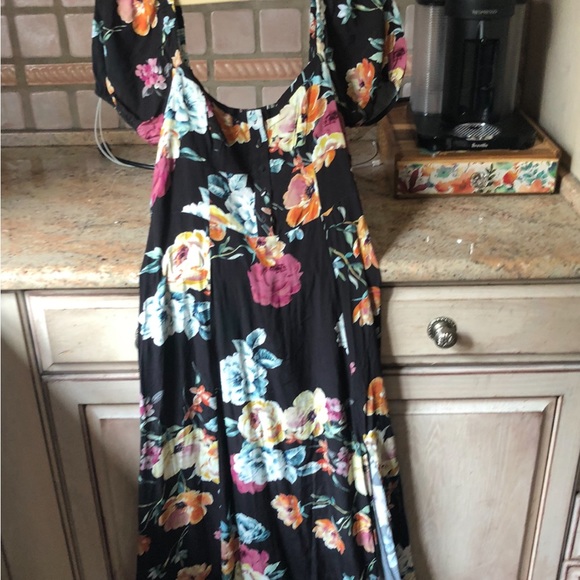 Anthropologie Yumi Kim Floral Maxi Dress Smocked Back Floral Print - Picture 7 of 7